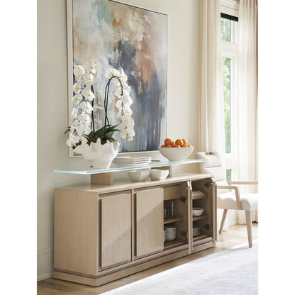 Sunset Key Callum 73.25" Wide 1 Drawer Oak Solid Wood Sideboard