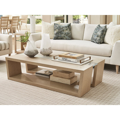 Sunset Key Fischer Floor Shelf Coffee Table with Storage