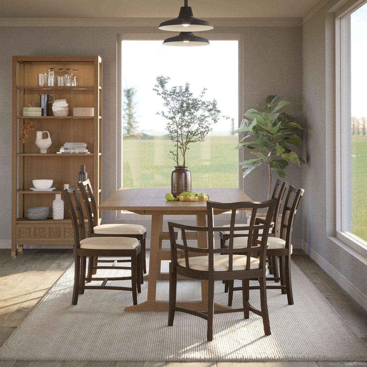 Surrey Hills Solid Wood Etagere Bookcase
