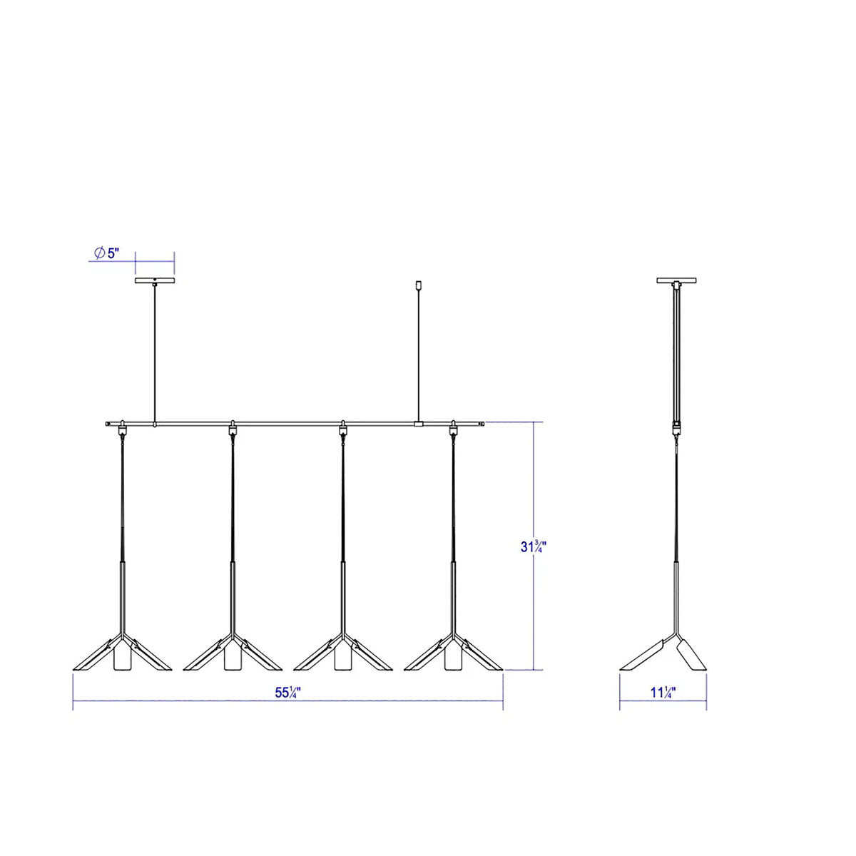 Suspenders庐 12 - Light LED Chandelier