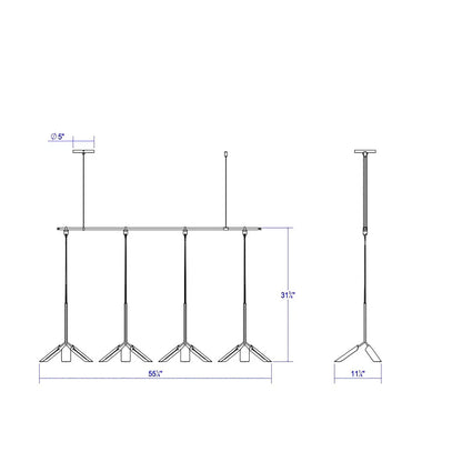 Suspenders庐 12 - Light LED Chandelier