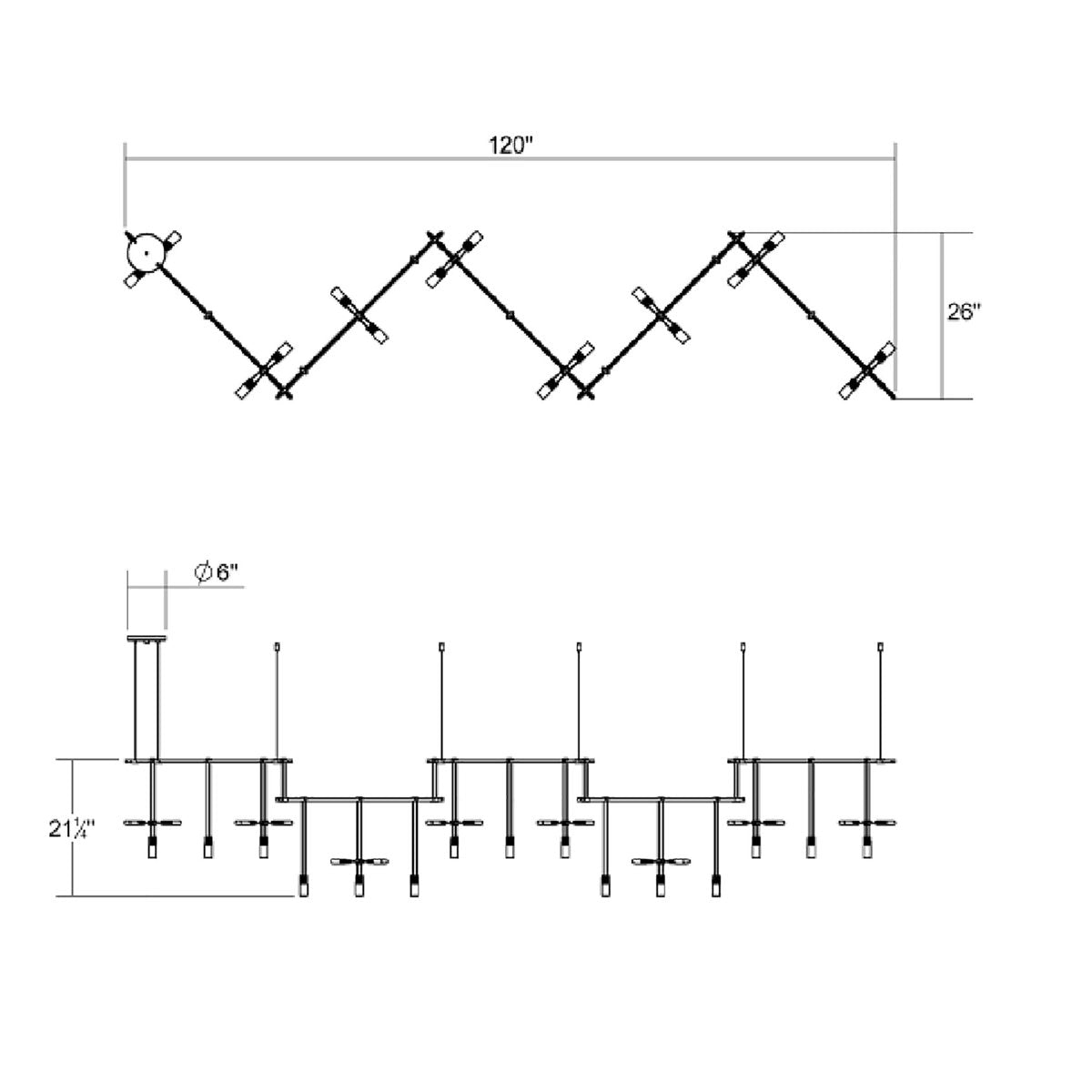 Suspenders庐 31 - Light LED Chandelier