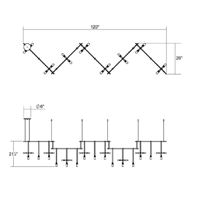 Suspenders庐 31 - Light LED Chandelier