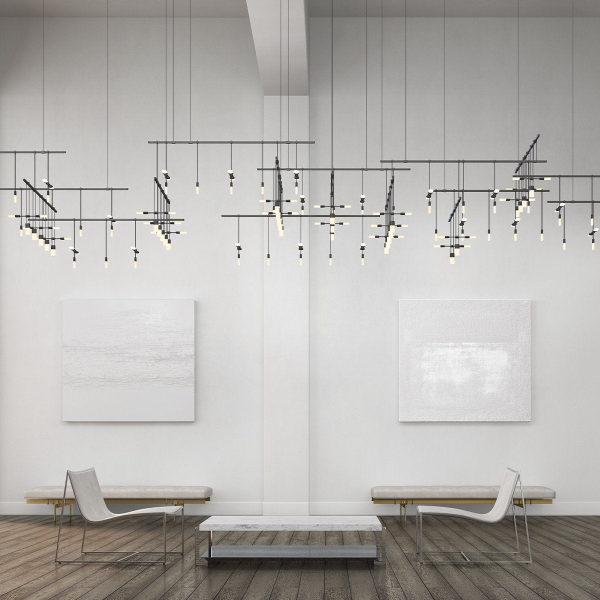 Suspenders庐 35 - Light LED Chandelier