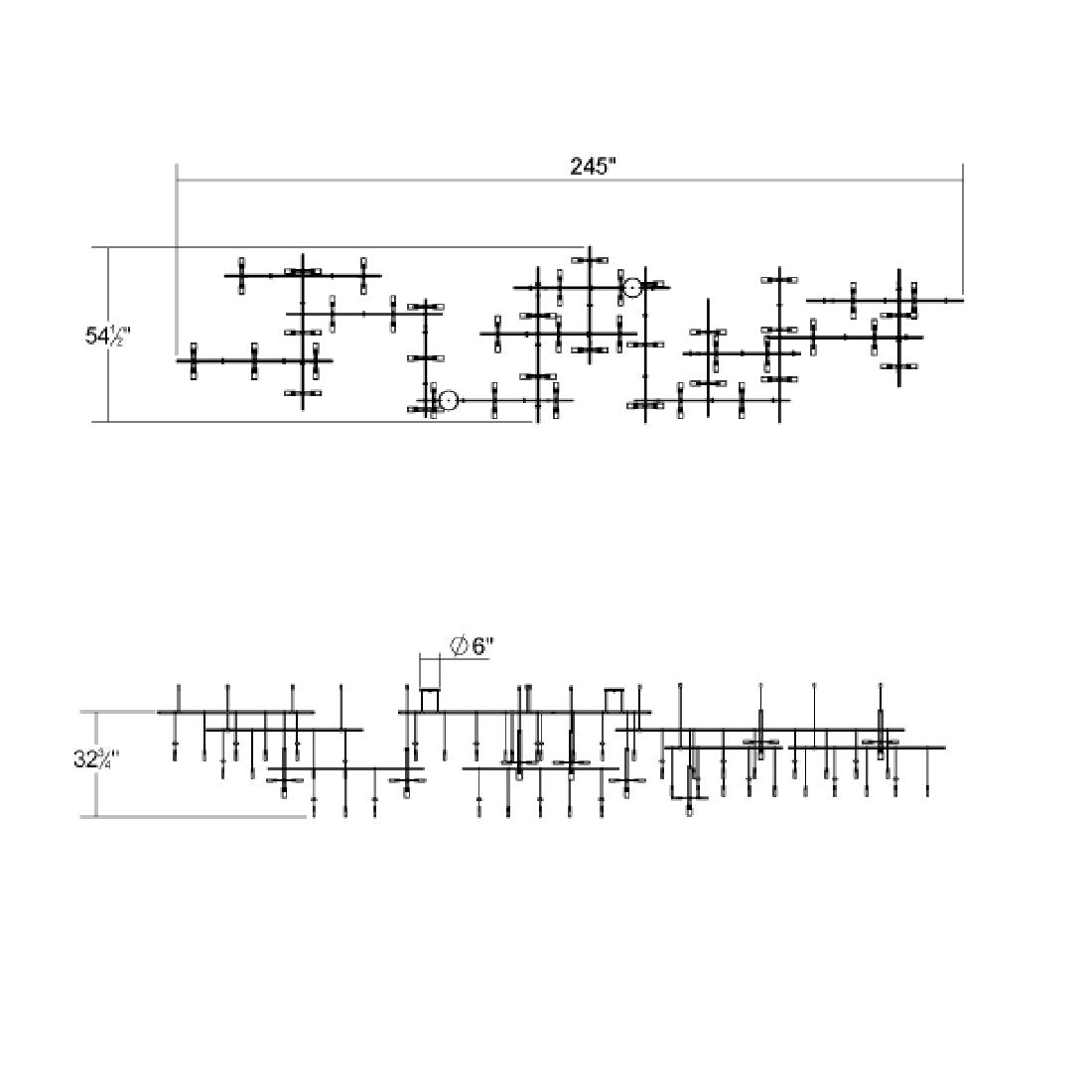 Suspenders庐 35 - Light LED Chandelier