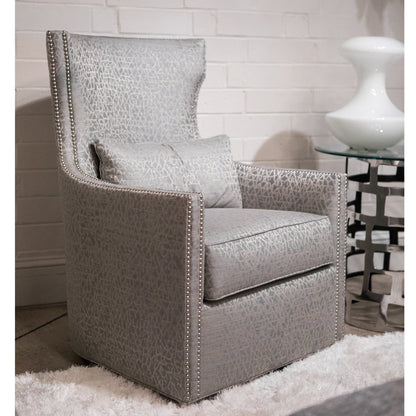 Swivel Wingback Chair Chair with Ottoman