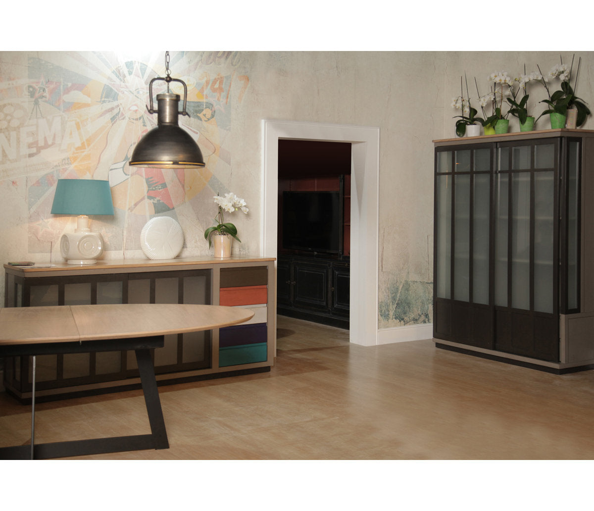 Symbiose 78.7'' W Solid Wood Credenza