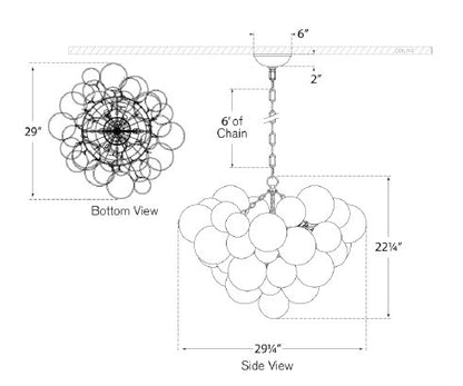 Talia 6 - Light Chandelier