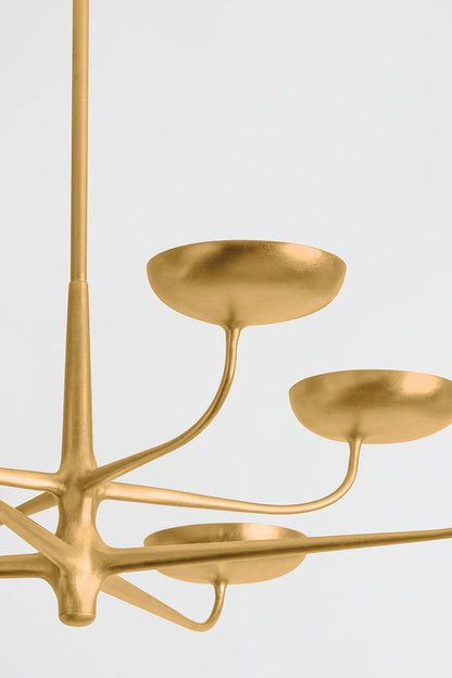 Taormina Chandelier in Vintage Gold Leaf