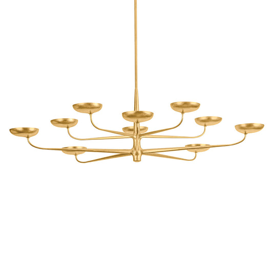 Taormina Chandelier in Vintage Gold Leaf