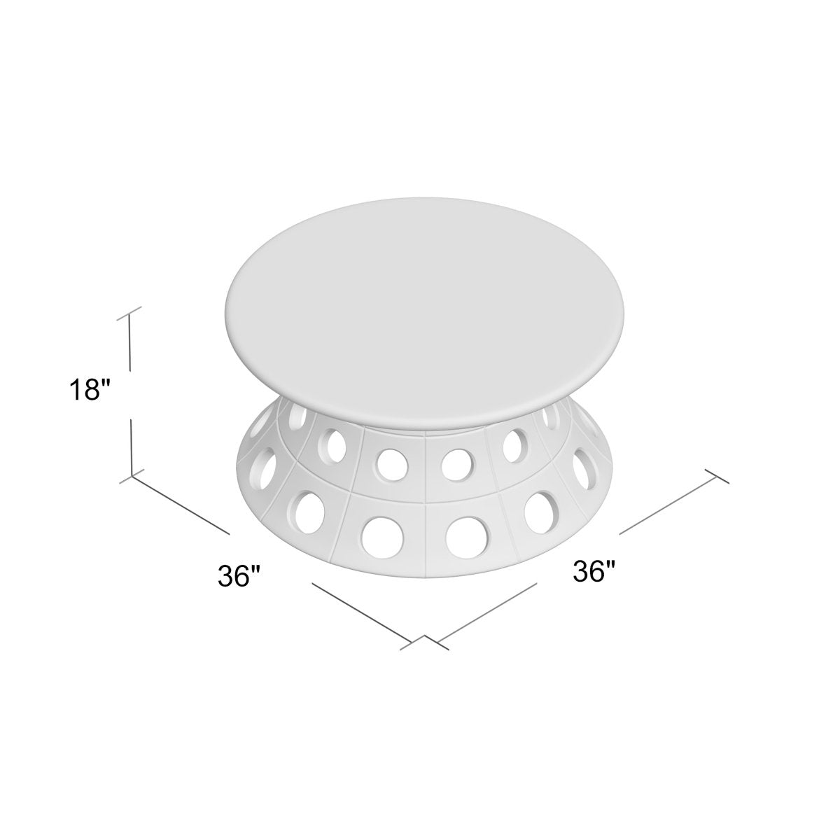 Taper Circle Cocktail Table