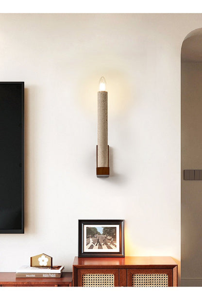 Tavian Travertine Candle Wall Lamp