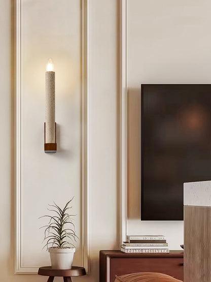 Tavian Travertine Candle Wall Lamp