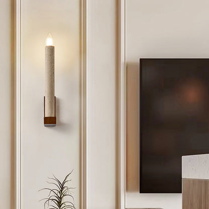Tavian Travertine Candle Wall Lamp