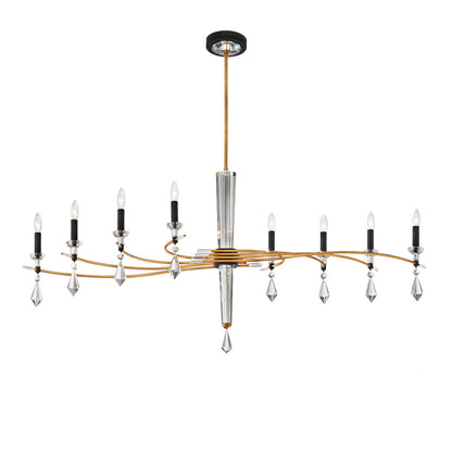 Tempest 8 Light Crystal Linear Chandelier