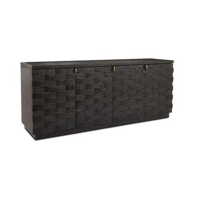 Tessere Four-Door Credenza, Limed