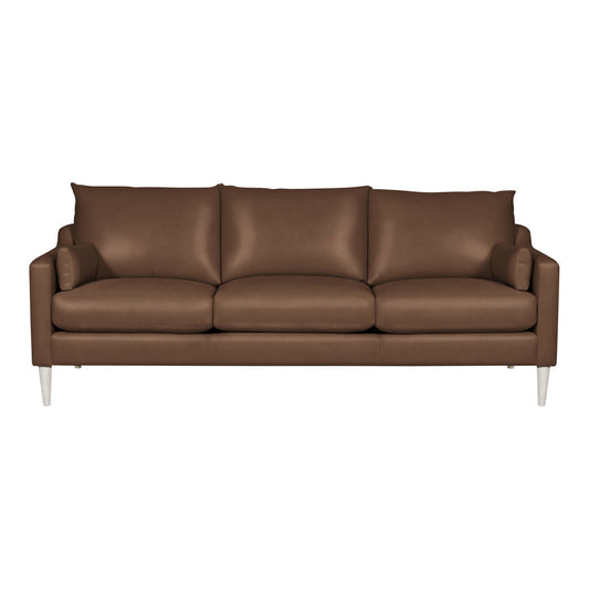Thea 86" Genuine Leather Square Arm Sofa