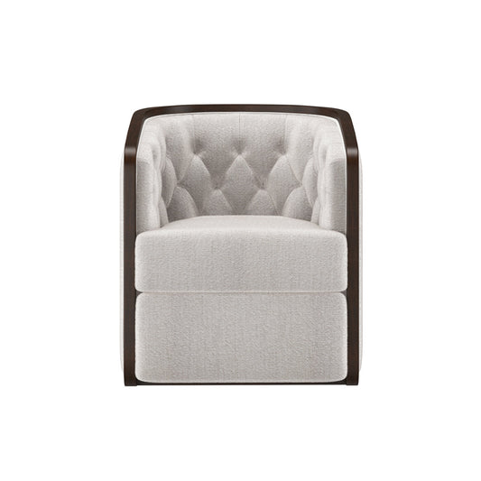 Thomas Tufted Barrel Chair Chair with Ottoman