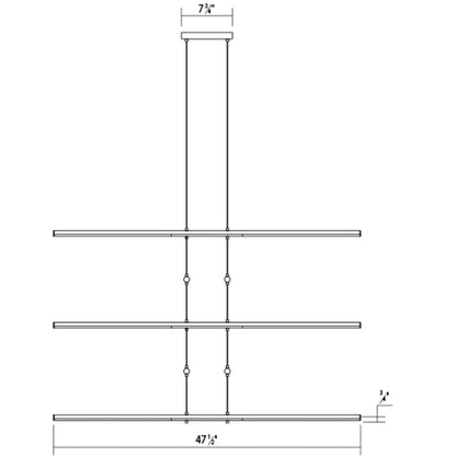 Tik-Tak庐 20 - Light LED Chandelier