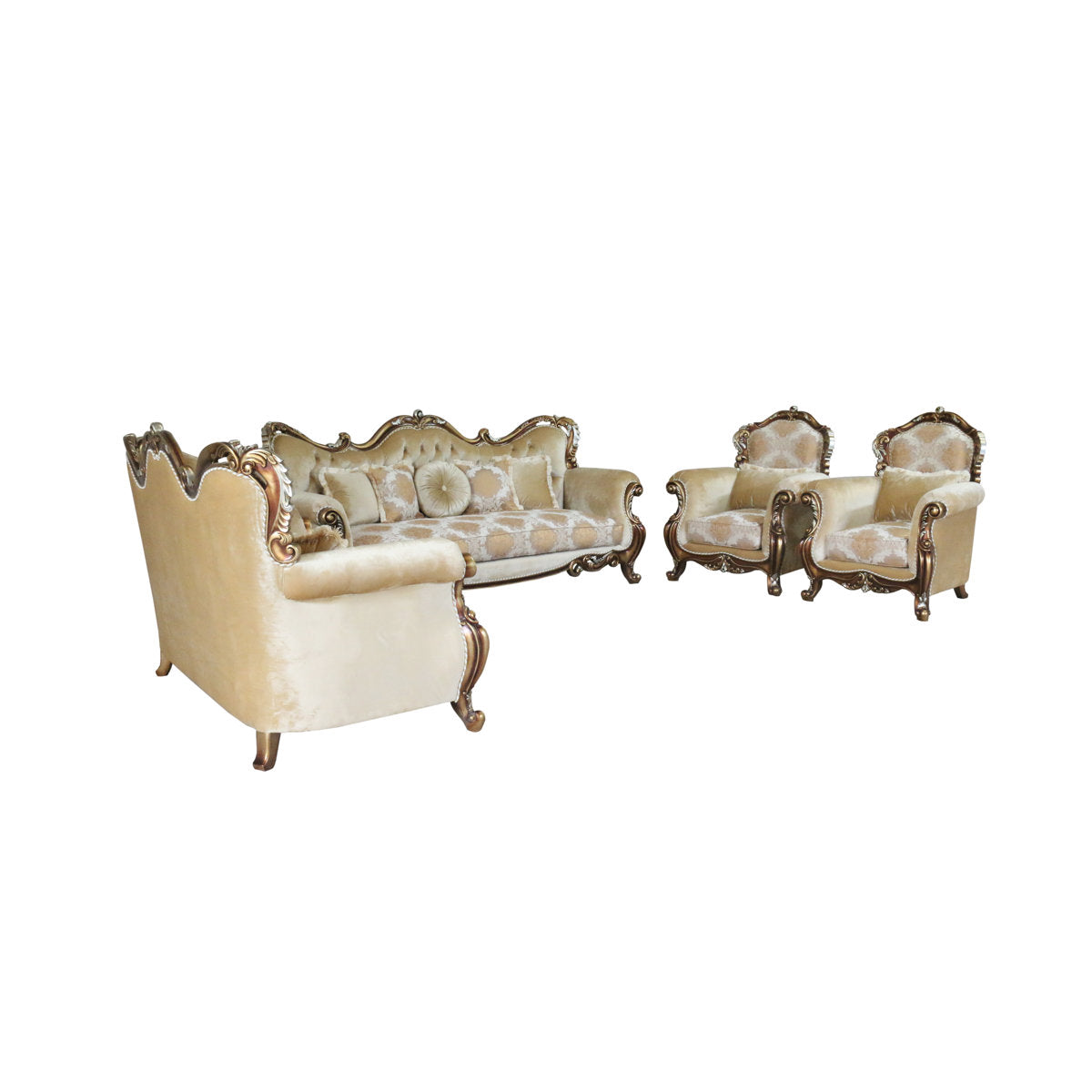 Tiziano Armchair Chair with Ottoman
