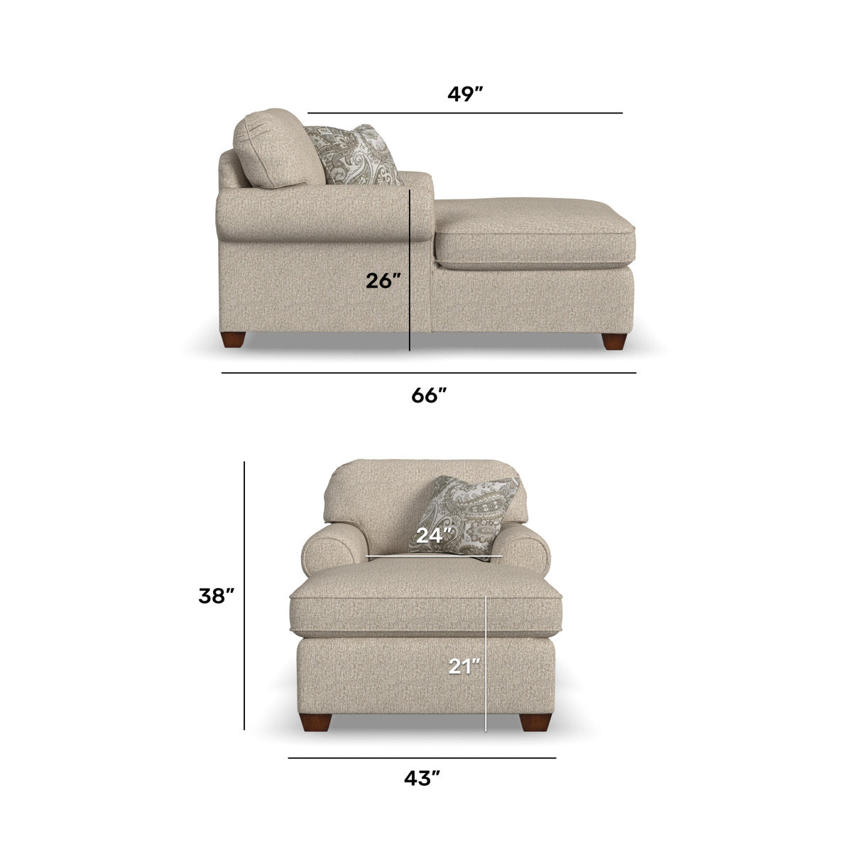 Tobias Chair Chaise