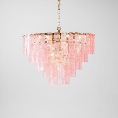 Opalora Pink Glass Chandelier