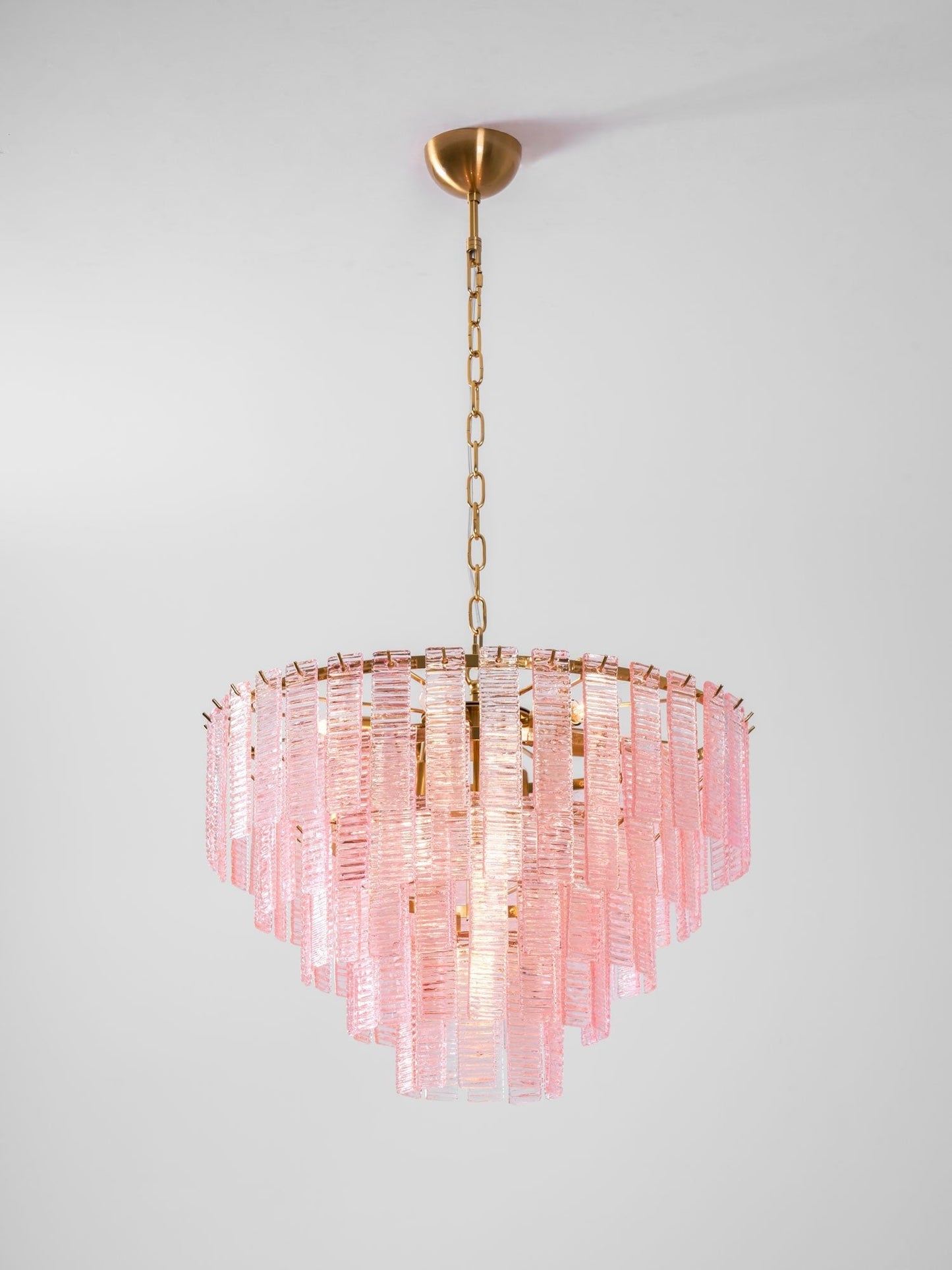 Opalora Pink Glass Chandelier