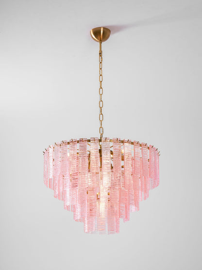 Opalora Pink Glass Chandelier
