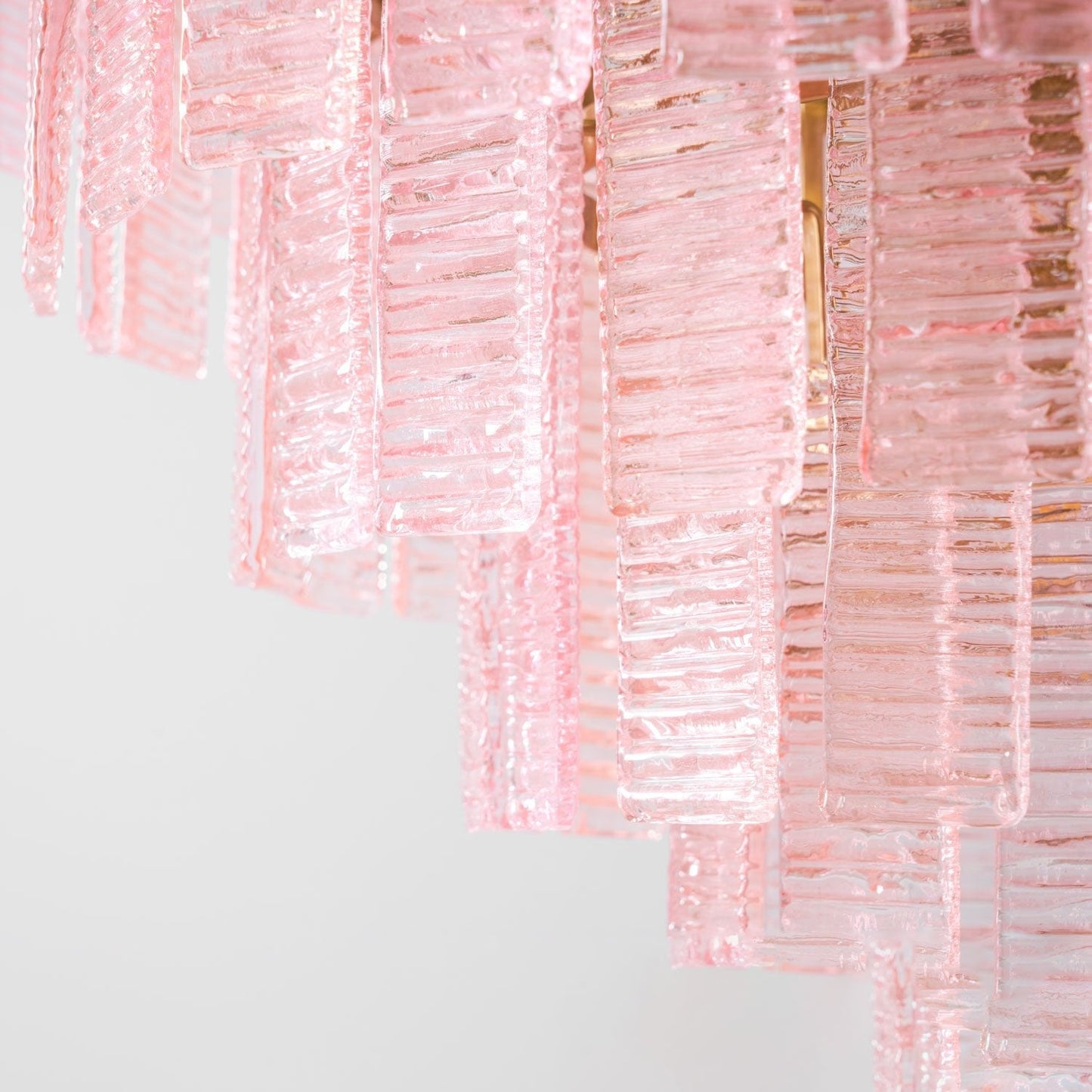 Opalora Pink Glass Chandelier