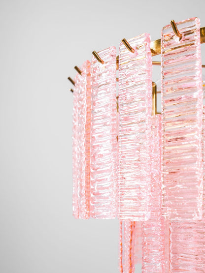 Opalora Pink Glass Chandelier