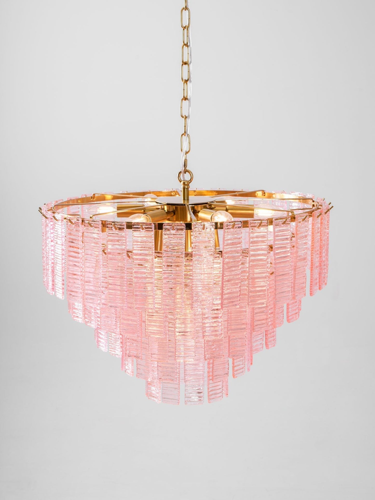 Opalora Pink Glass Chandelier