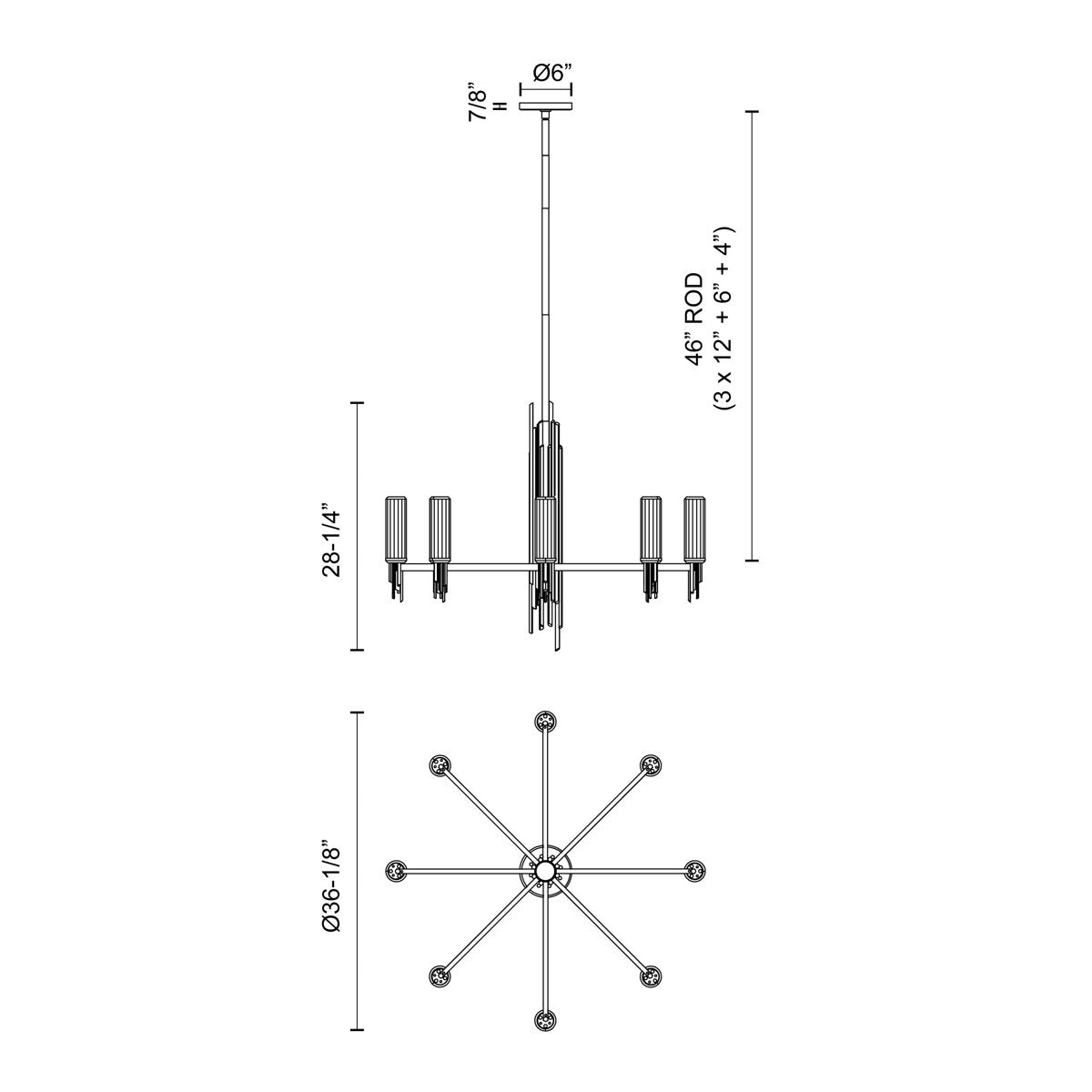 Torres 8 - Light Chandelier
