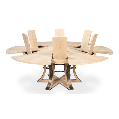 Tower Round Solid Oak Dining Table
