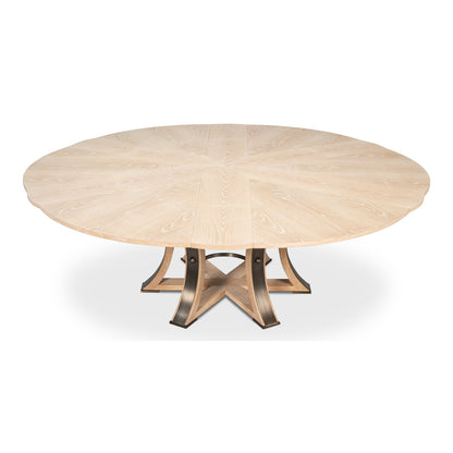 Tower Round Solid Oak Dining Table