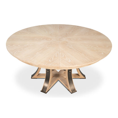 Tower Round Solid Oak Dining Table
