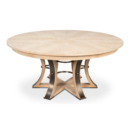 Tower Round Solid Oak Dining Table