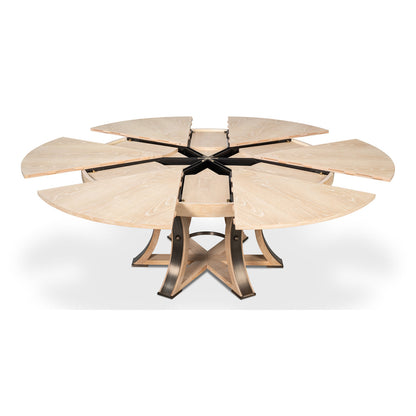 Tower Round Solid Oak Dining Table