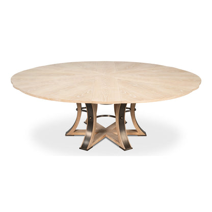 Tower Round Solid Oak Dining Table