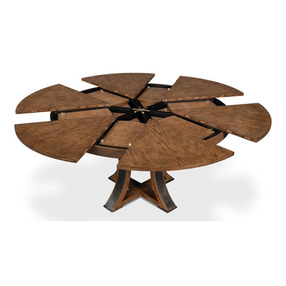 Tower Round Solid Oak Dining Table