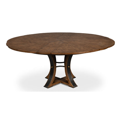 Tower Round Solid Oak Dining Table
