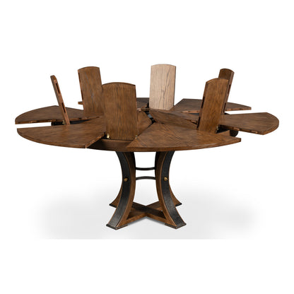 Tower Round Solid Oak Dining Table
