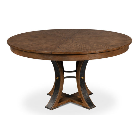Tower Round Solid Oak Dining Table