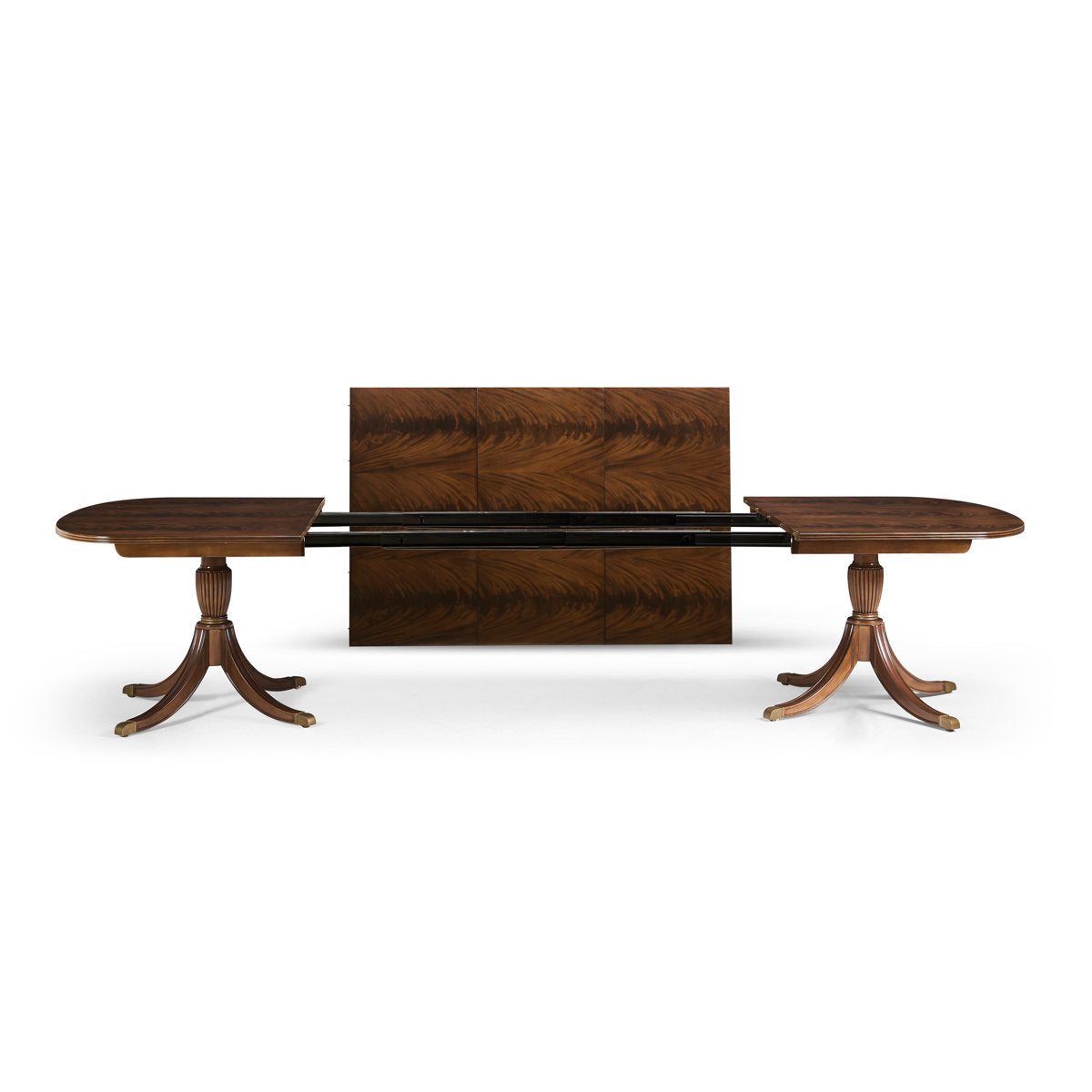 Traditional 12 Foot Double Pedestal Mahogany Dining Table For Seating 14 People