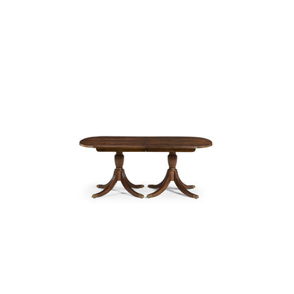 Traditional 12 Foot Double Pedestal Mahogany Dining Table For Seating 14 People