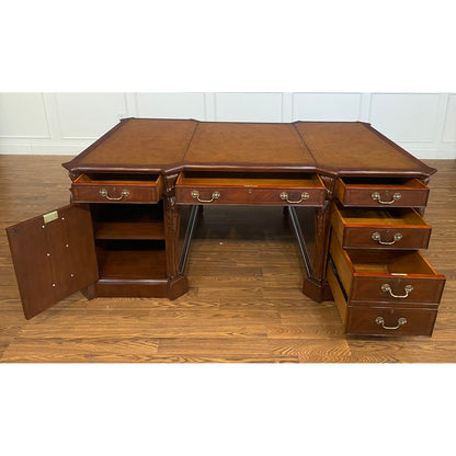 Traditional Mahogany Partners Desk