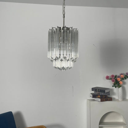 Transparant Glass Prism Chandelier