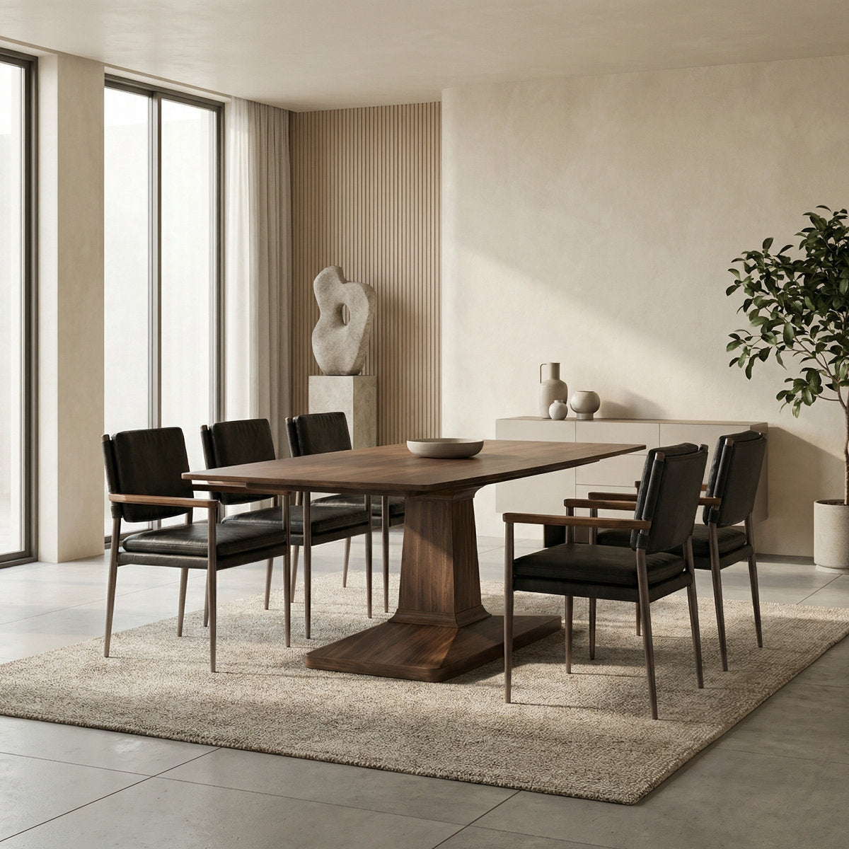 Travis Walnut Wood Dining Table