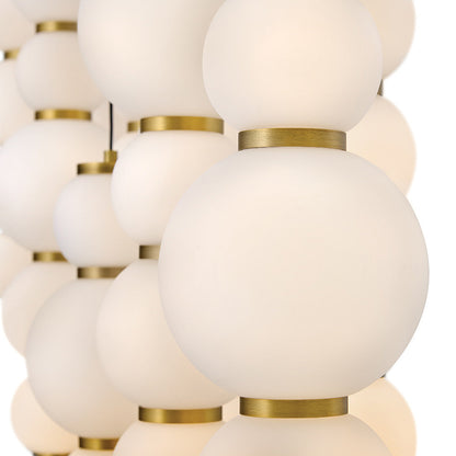 Trigo 1 - Light Steel LED Chandelier by Lisa McDennon