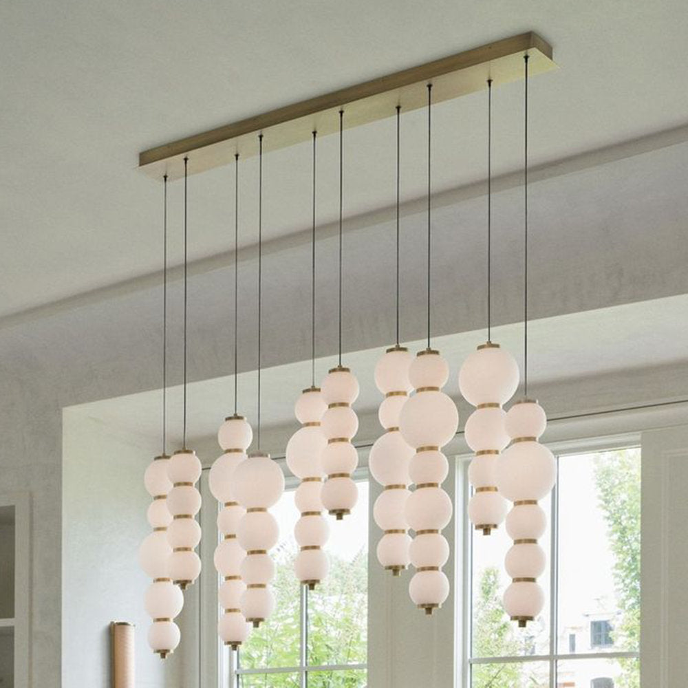 Trigo 1 - Light Steel LED Chandelier by Lisa McDennon