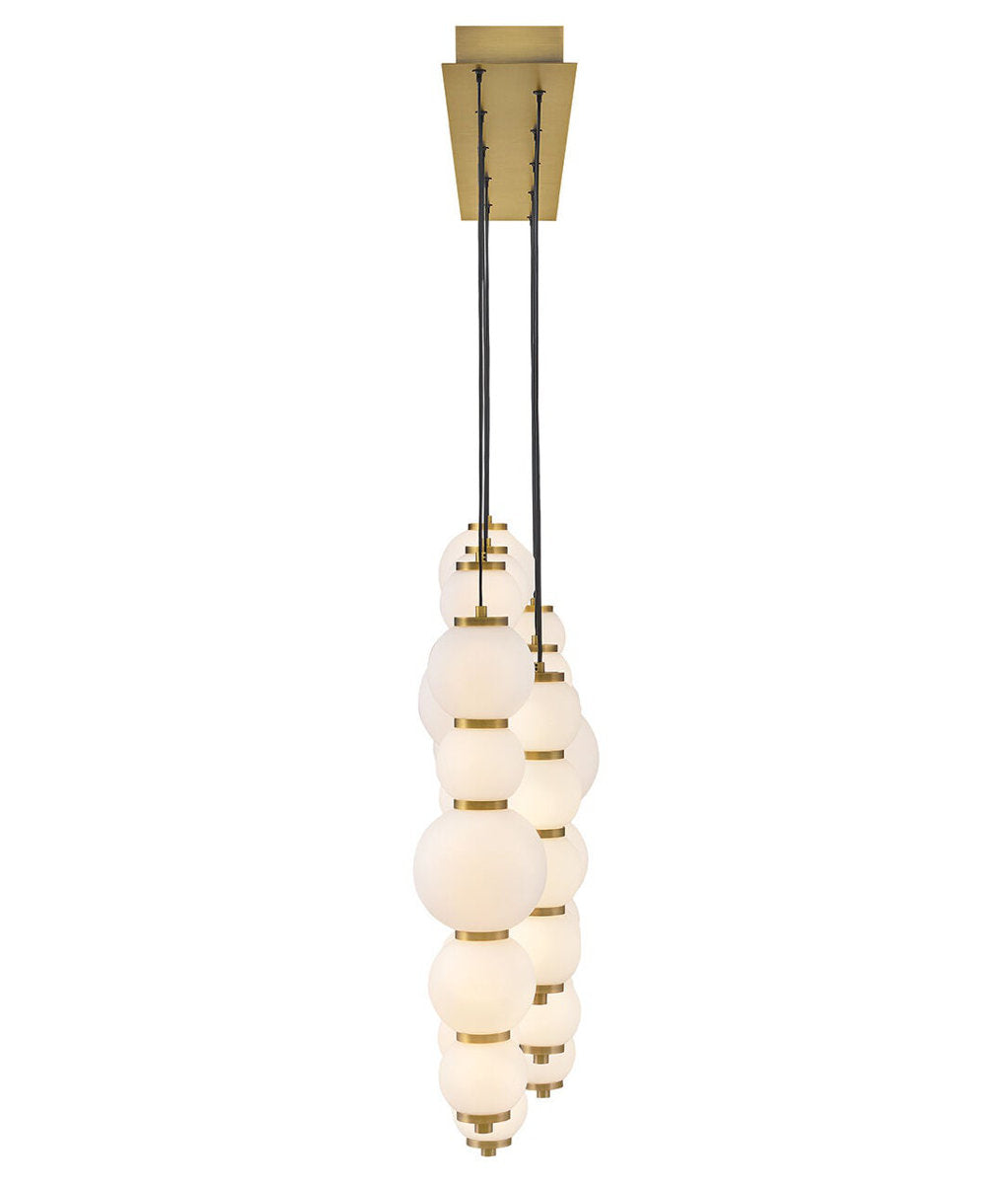 Trigo 1 - Light Steel LED Chandelier by Lisa McDennon
